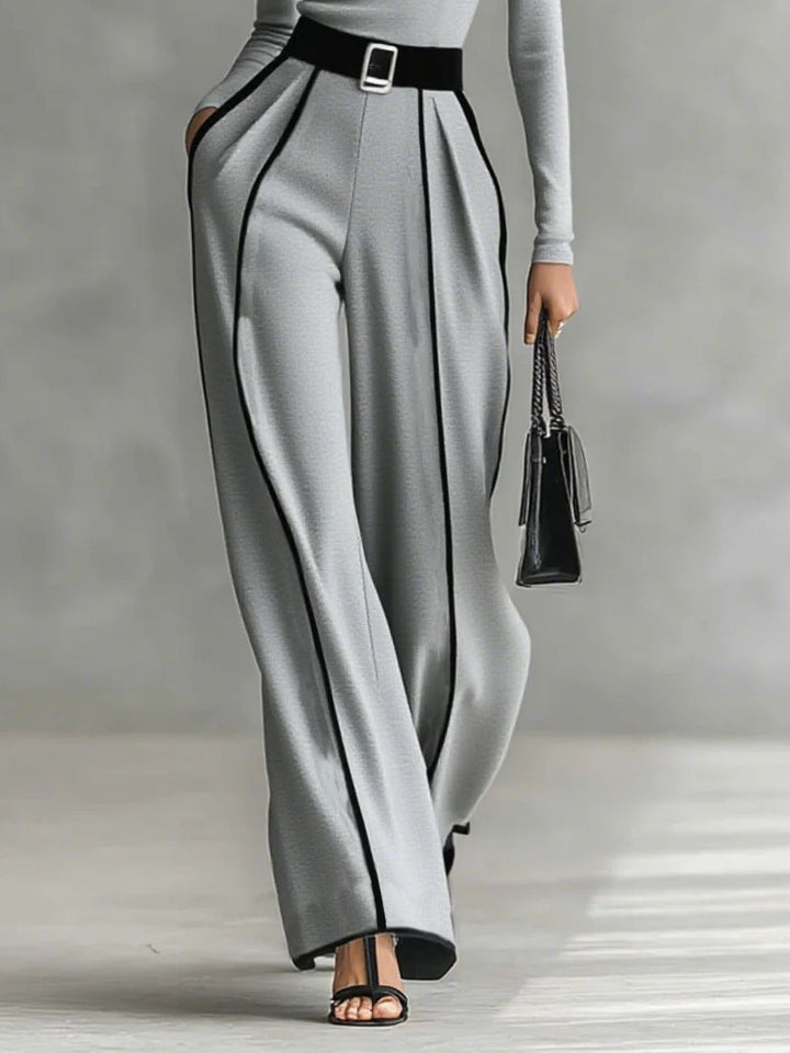 Octavia | Contrast-Trim Two-Piece Set