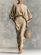 Farrah | Relaxed Draped Two-Piece Set