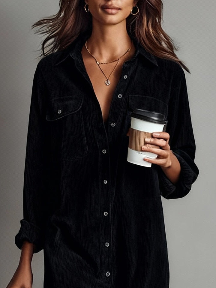 Marilla | Relaxed Midi Shirt Dress with Pockets