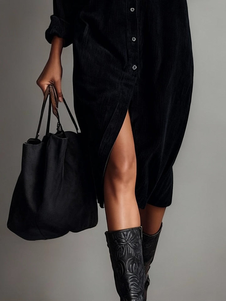Marilla | Relaxed Midi Shirt Dress with Pockets
