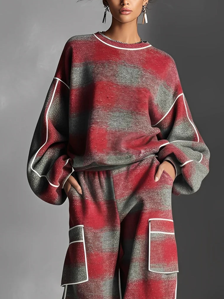 Nancy | Relaxed Plaid Two-Piece Set