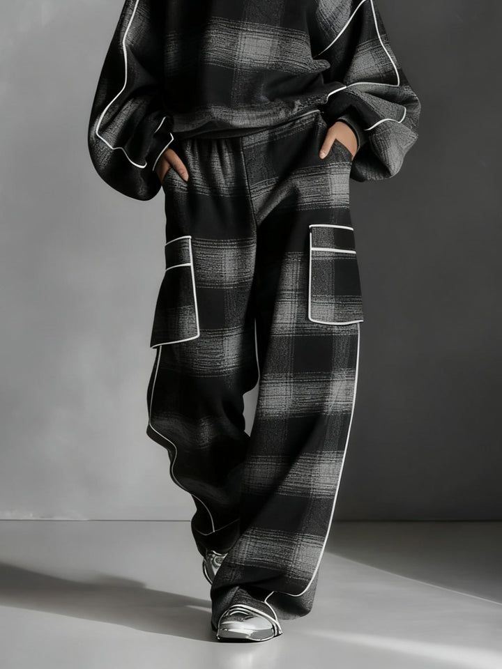 Lorena | Relaxed Checked Two-Piece Set