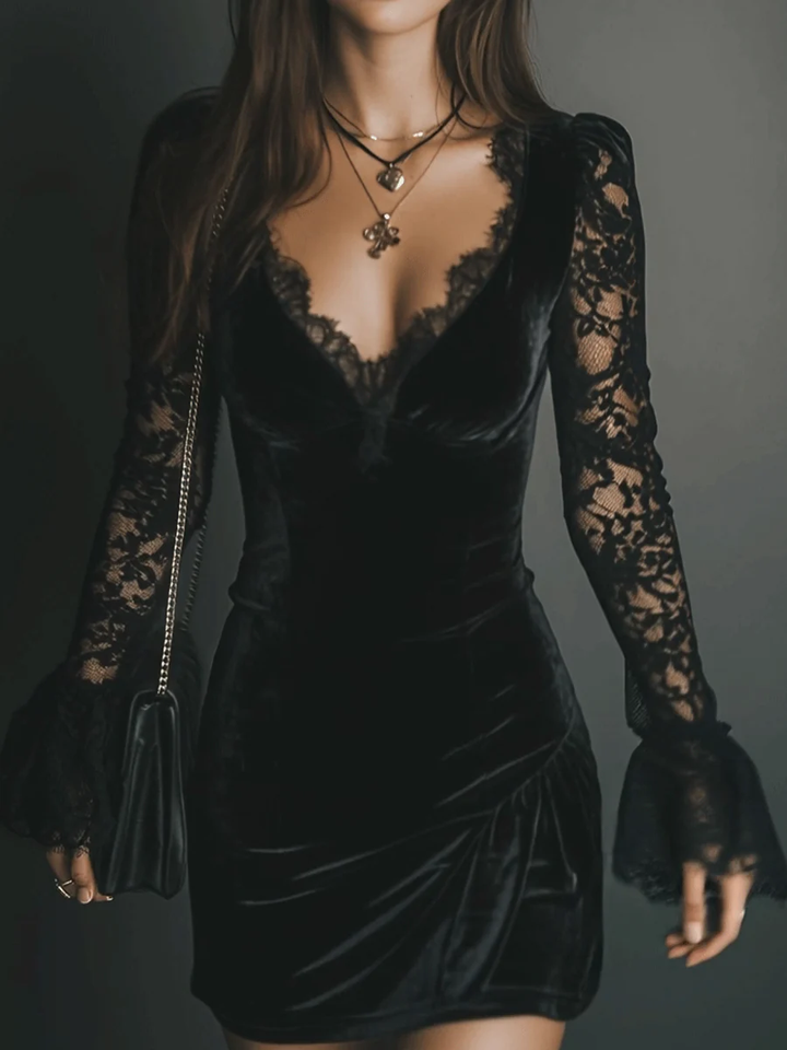 Leonie | Bell-Sleeve Evening Dress
