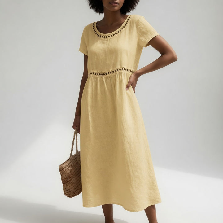 Bronwen | Scalloped Midi Dress