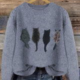 Winifred | Cosy Cat-Print Jumper