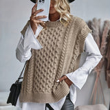 Adelia | Cable-Knit Sleeveless Vest