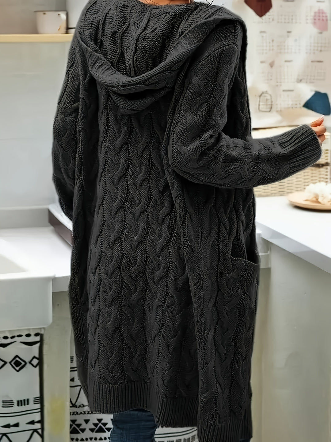 Rosanna | Longline Cable-Knit Cardigan