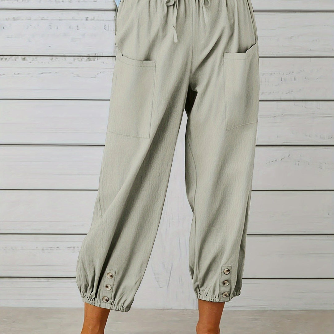 Colleen | Relaxed Drawstring Capris