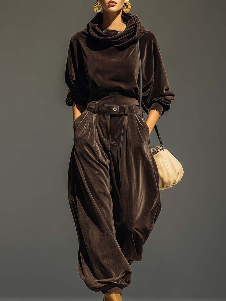 Melisande | Relaxed Cowl-Neck Two-Piece Set