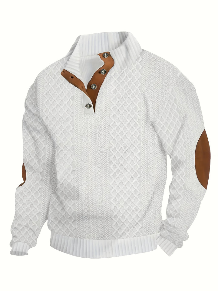 Donovan | Textured Stand-Collar Jumper