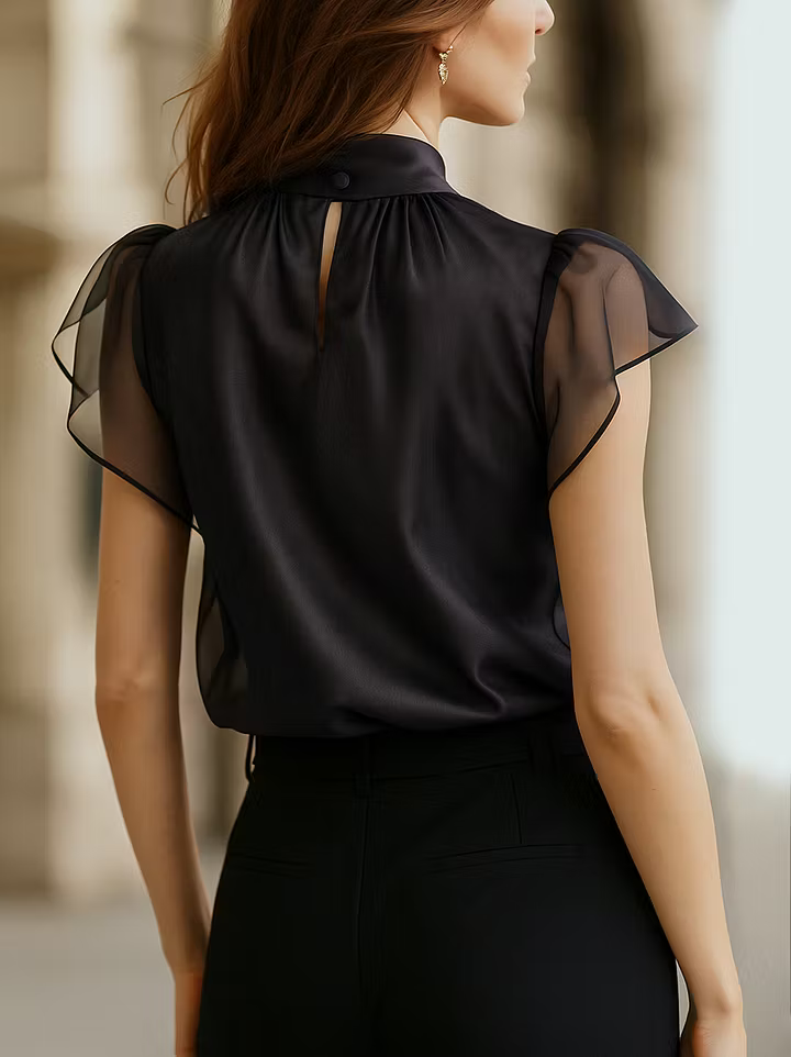 Solene | Refined High-Neck Blouse