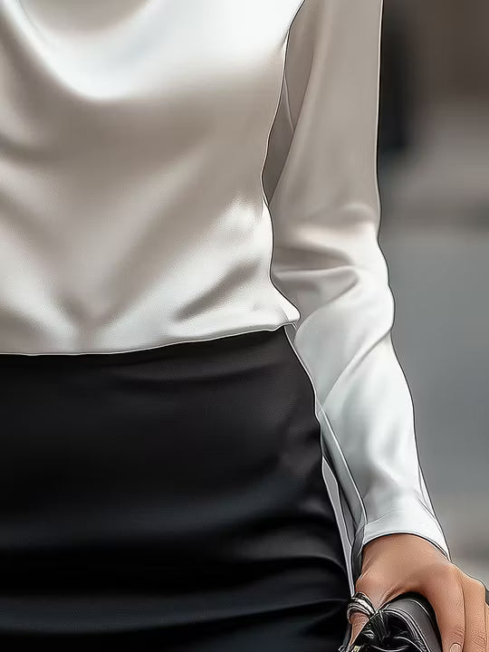 Amelie | Draped Collared Blouse