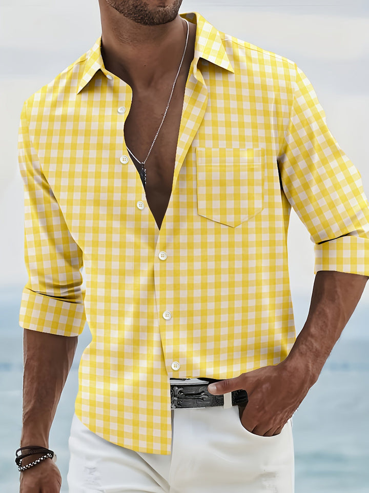 Miles | Gingham Check Long Sleeve Shirt