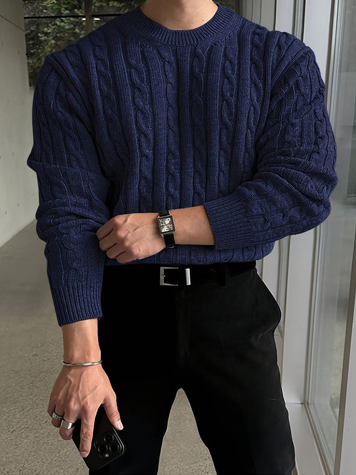Hartley | Cable-Knit Round Neck Jumper