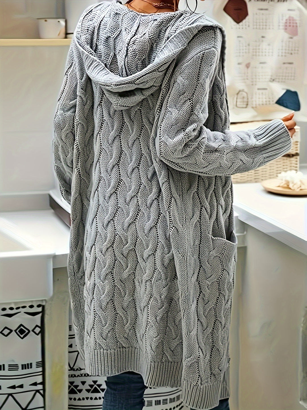 Rosanna | Longline Cable-Knit Cardigan
