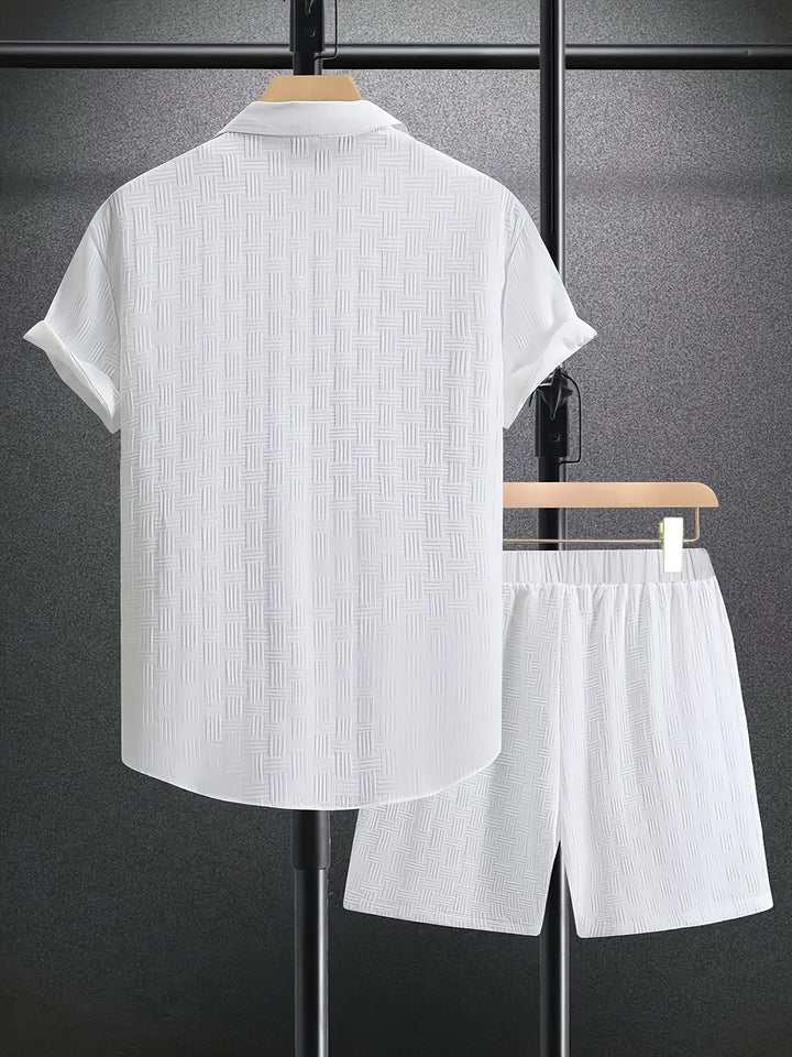 Jasper | Textured Short-Sleeve Two-Piece Set