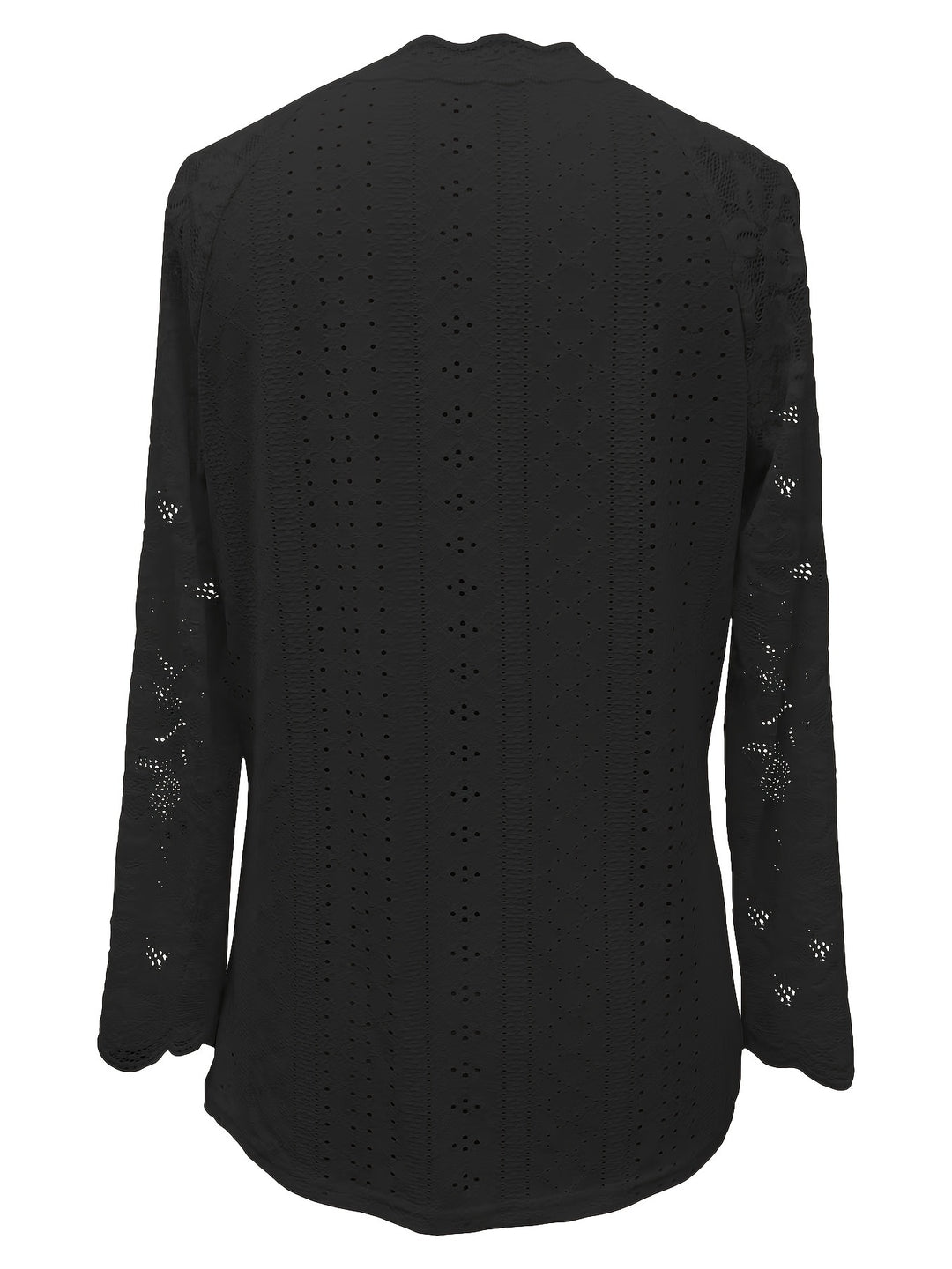 Felicity | Lace-Trimmed Eyelet Top