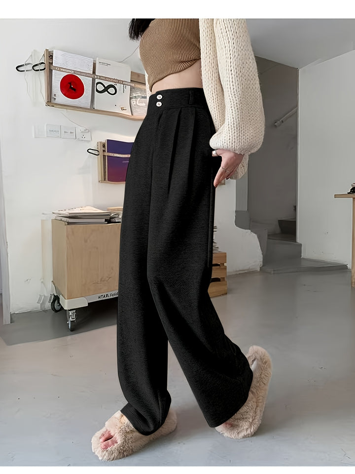 Greta | Tailored High-Waisted Wide-Leg Trousers