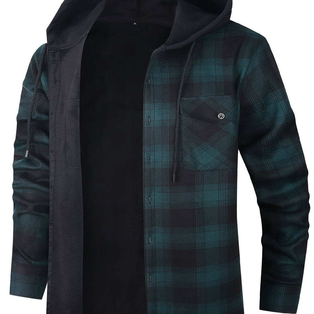 Reuben | Hooded Checked Shirt Jacket