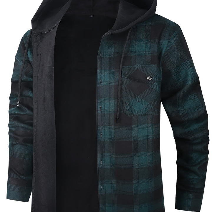 Reuben | Hooded Checked Shirt Jacket