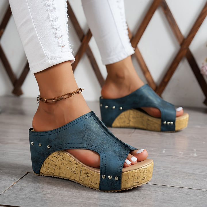 Marlow | Retro Platform Wedge Sandals