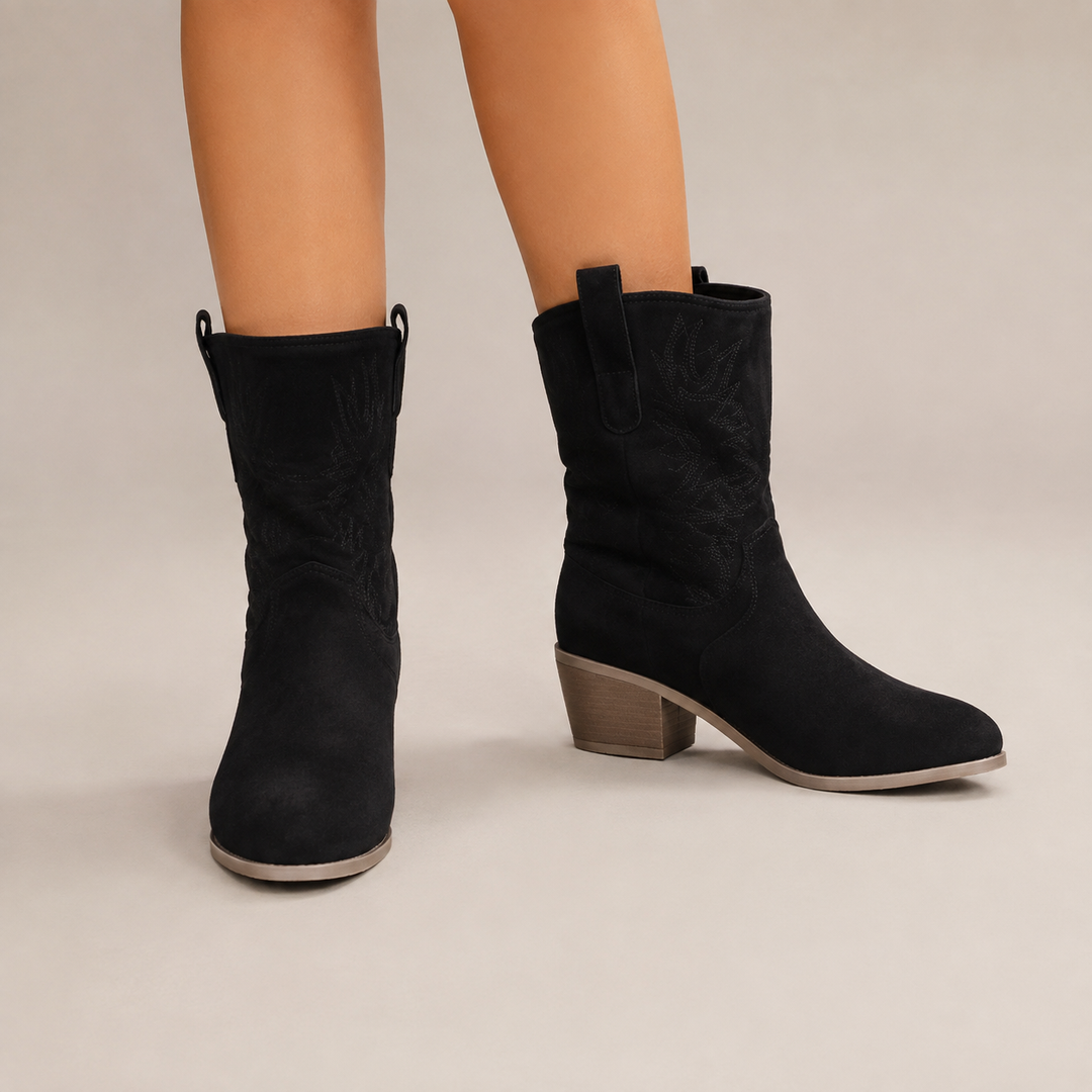 Callista | Western Heeled Ankle Boots
