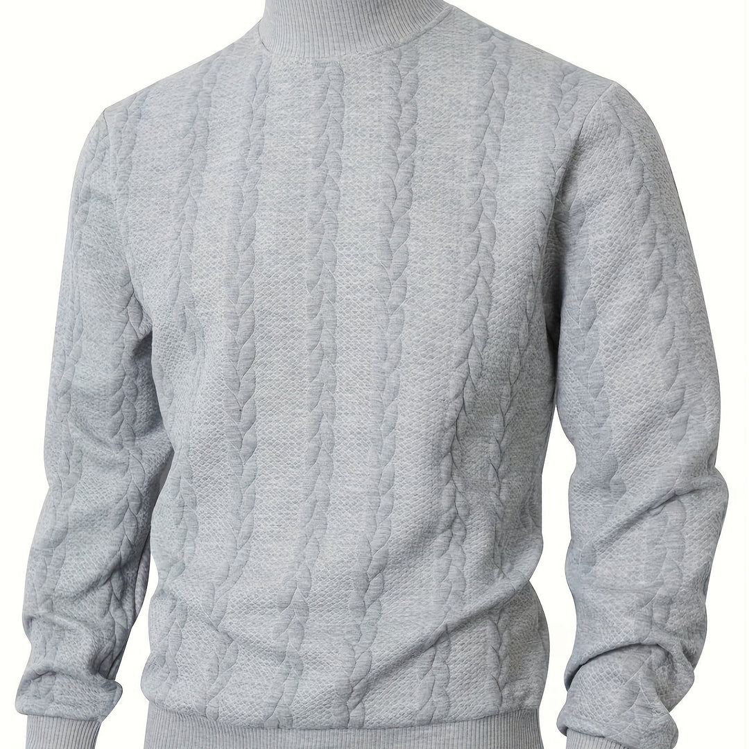 Malcolm | Textured Mock-Neck Jumper