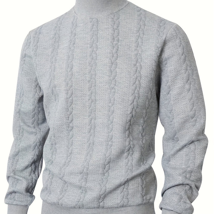 Malcolm | Textured Mock-Neck Jumper
