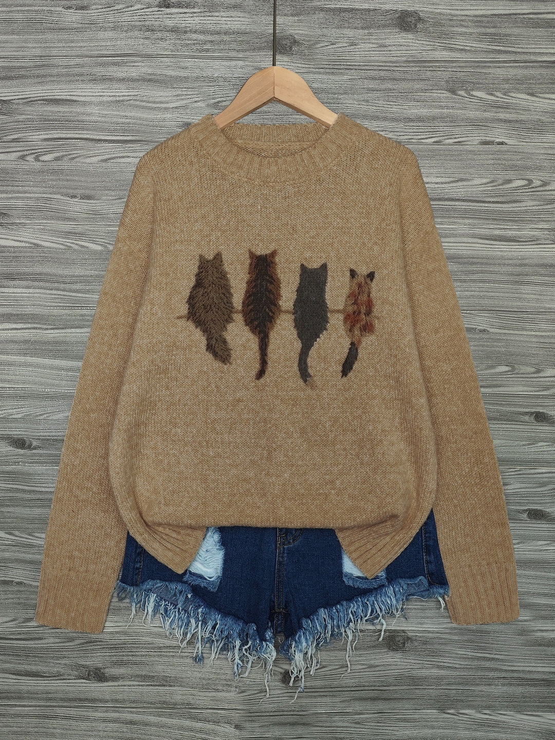Winifred | Cosy Cat-Print Jumper