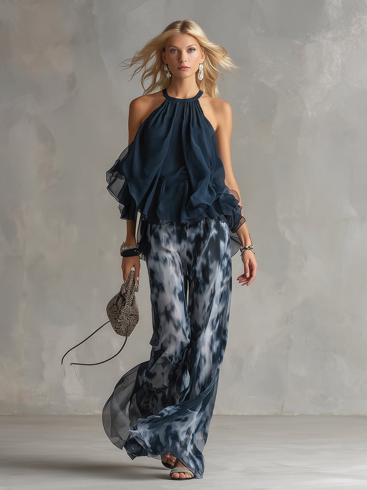Wren | Flowing High-Neck Two-Piece Set