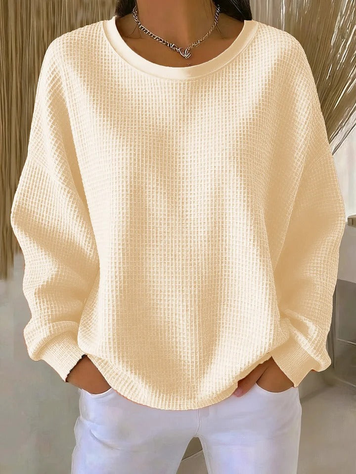 Rowan | Relaxed Waffle-Knit Sweater