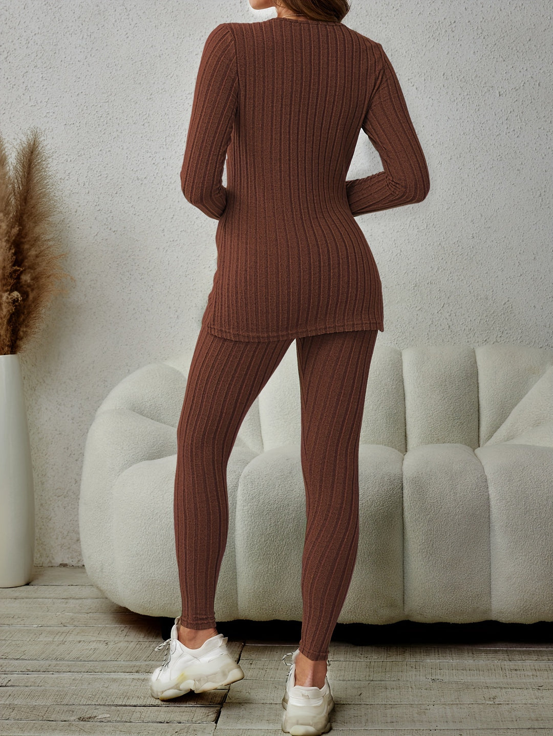 Marguerite | Ribbed Loungewear Two-Piece Set
