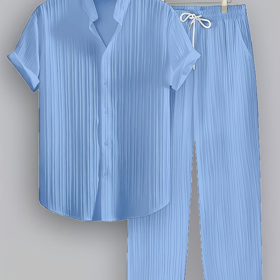 Nathan | Relaxed Stand-Collar Two-Piece Set