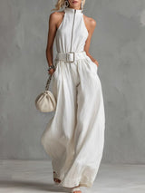 Adelaide | Belted Wide-Leg Jumpsuit