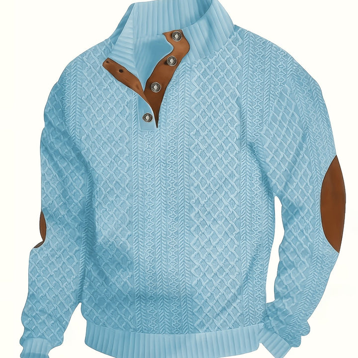 Donovan | Textured Stand-Collar Jumper