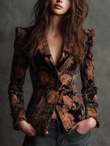 Yvette | Ornate Floral Tailored Blazer