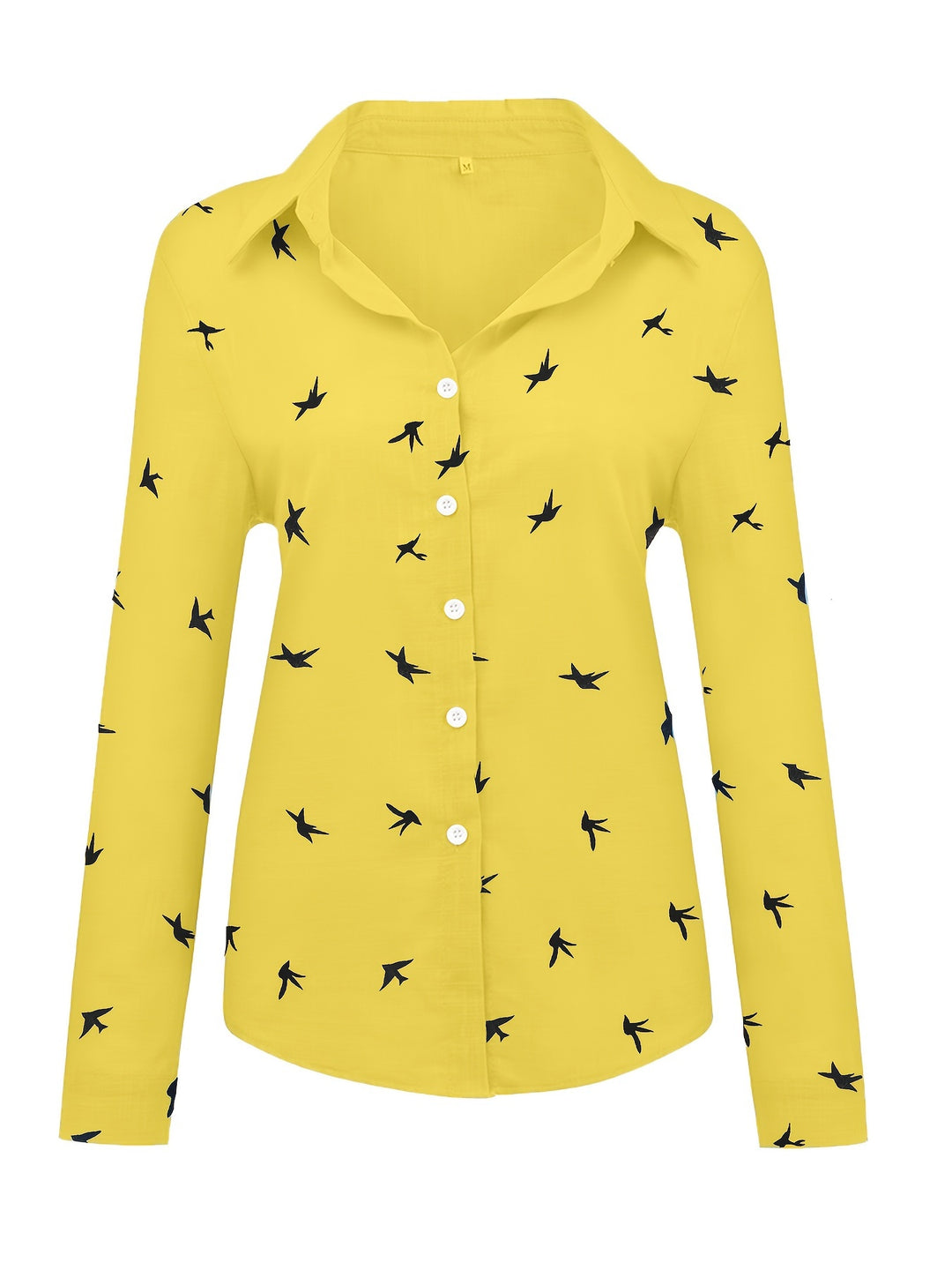 Matilda | Bird Print Button-Up Shirt