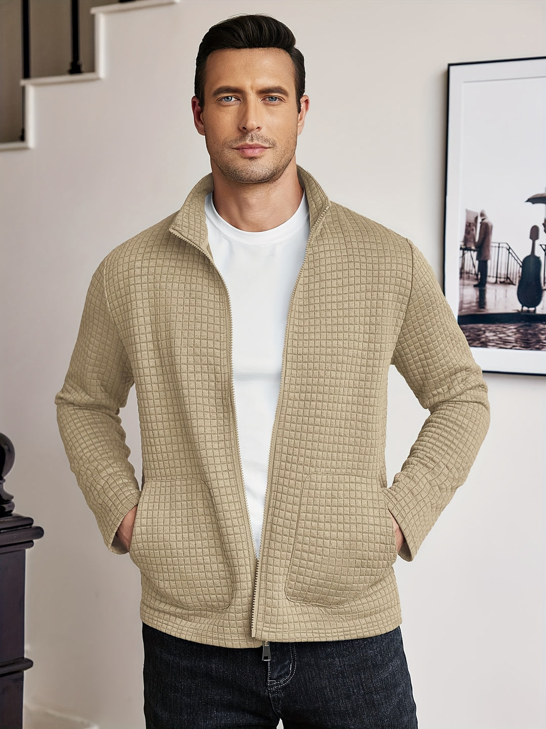 Weston | Textured Zip-Up Jacket