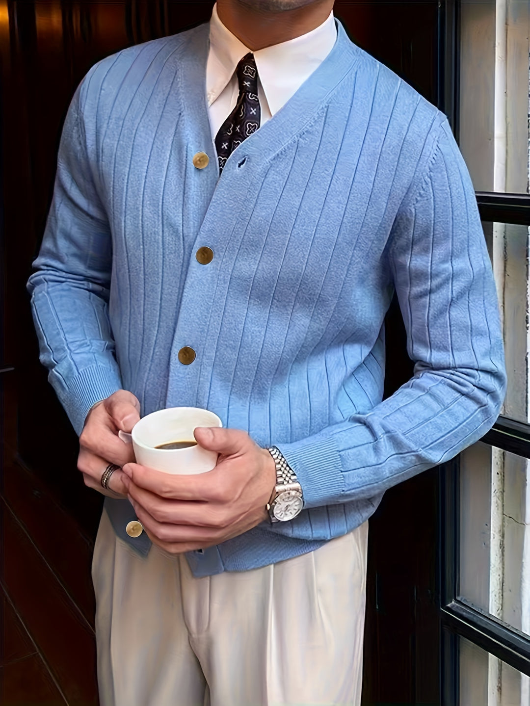 Chester | Ribbed Button-Up Cardigan
