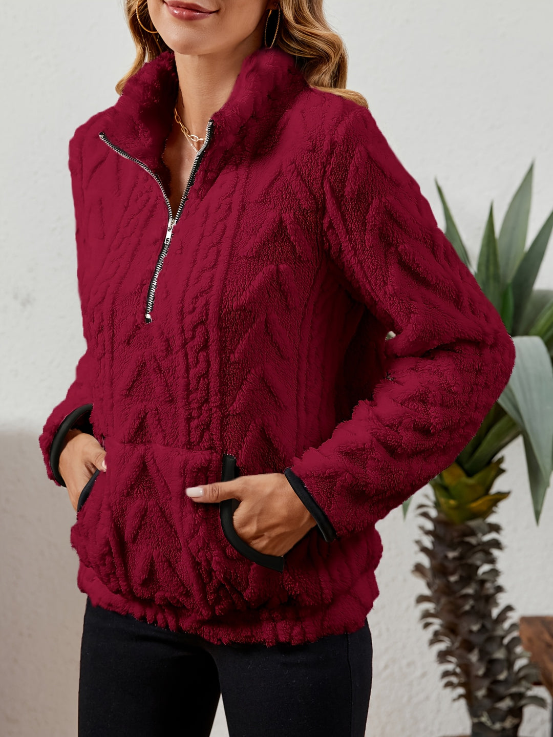 Juniper | Textured Half-Zip Pullover