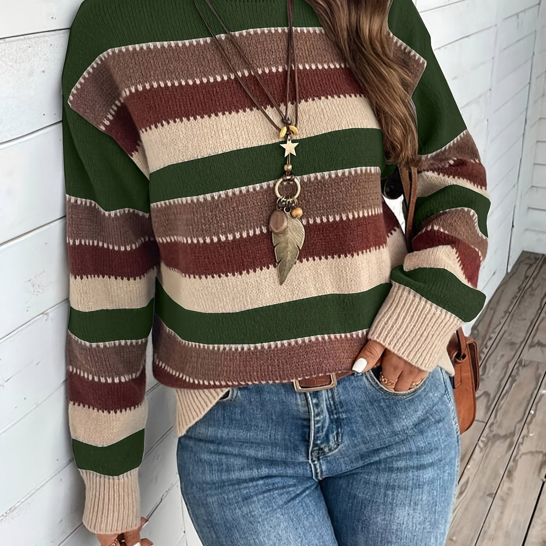 Isla | Striped Round-Neck Jumper