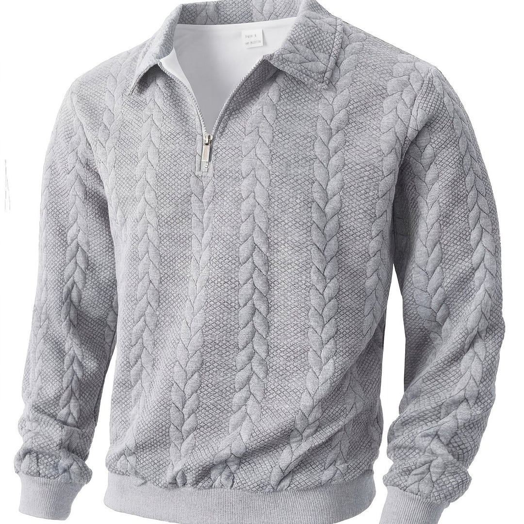 Harvey | Textured Half-Zip Pullover