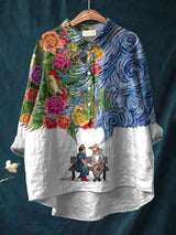 Cosima | Artistic Garden Casual Blouse