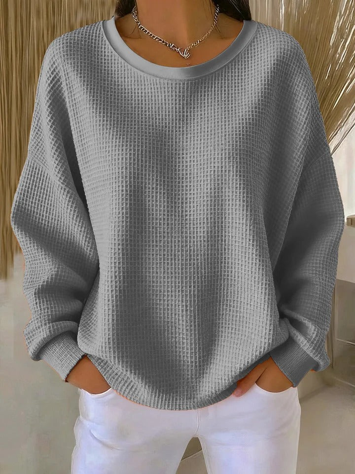 Rowan | Relaxed Waffle-Knit Sweater