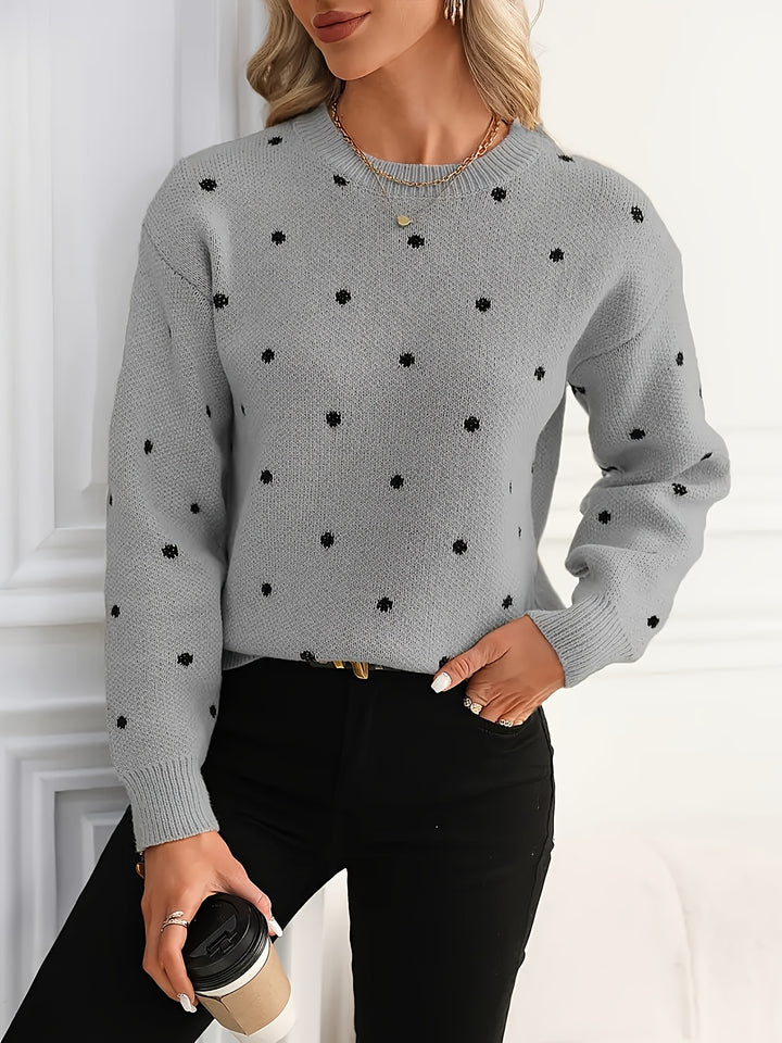 Nadine | Dotted Crew Neck Jumper
