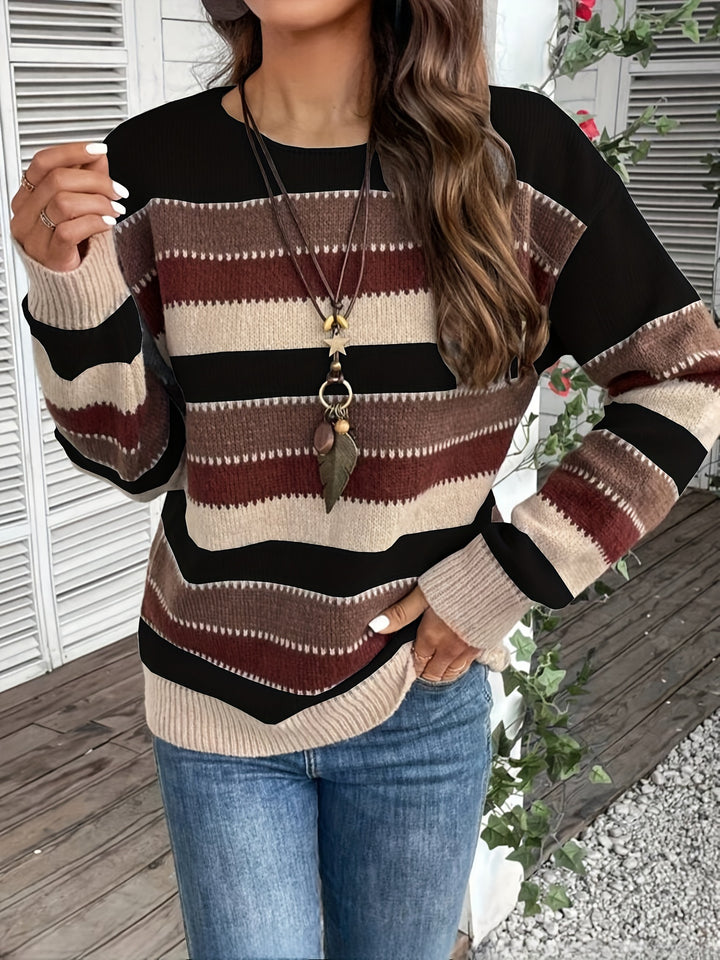 Isla | Striped Round-Neck Jumper