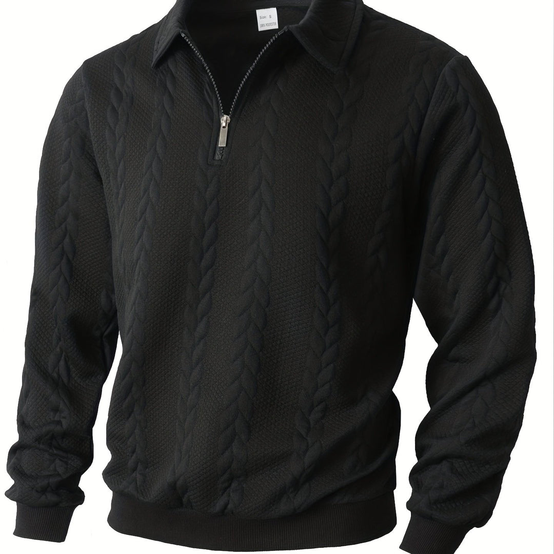 Harvey | Textured Half-Zip Pullover