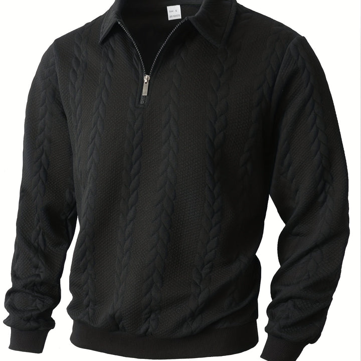 Harvey | Textured Half-Zip Pullover