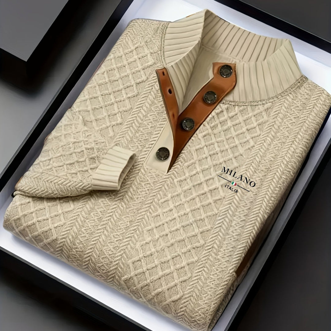 Lorenzo | Textured Stand-Collar Pullover