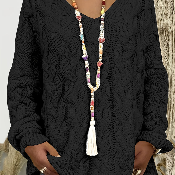 Coralee | Relaxed Cable-Knit Sweater